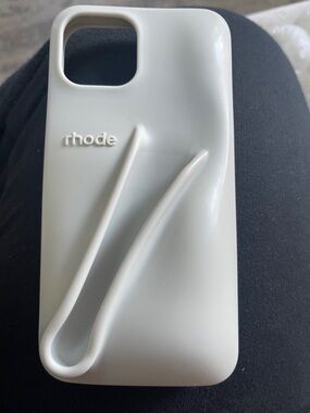 RHODE White Phone Case with Built-In Stand Loop